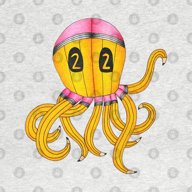 Pencil Octopus Drawing by Destination Creativity